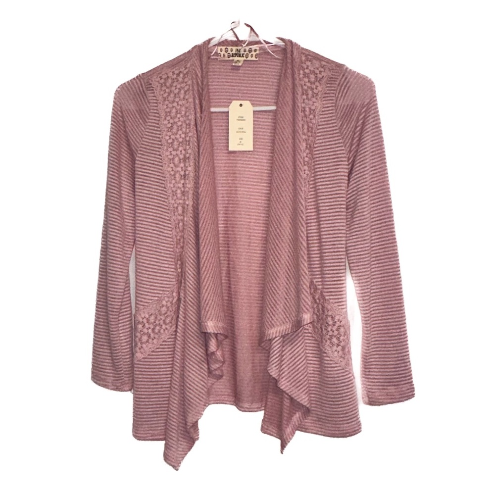 Girls 10/12 Mauve Pink Republic Cardigan NWT